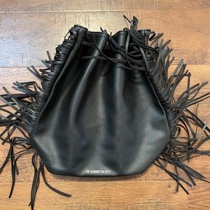 Black Victoria’s Secret Faux Leather Backpack Bag